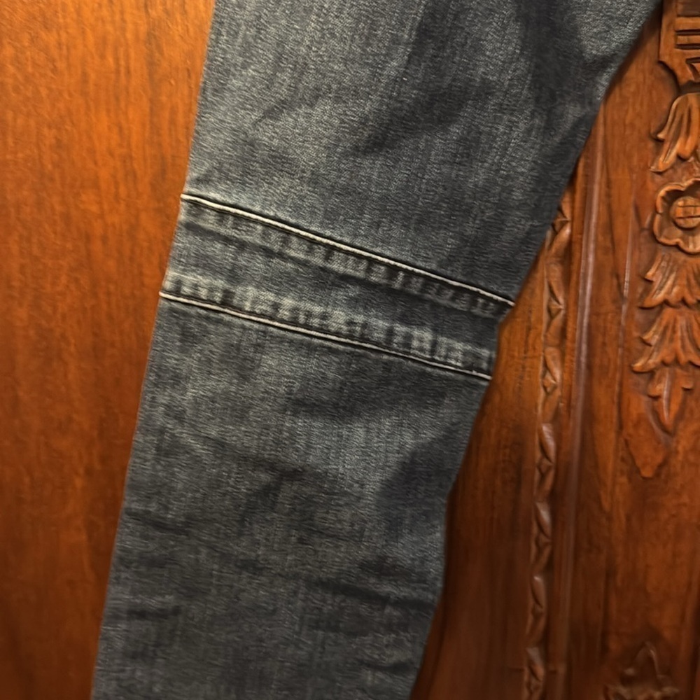 NWT A Seven Jeans Denim Distressed Low Rise Super Skinny Button Fly Jeans - Picture 4 of 10